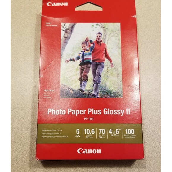 Canon pp-301 photo paper plus glossy II 4x6 100ct new sealed - Picture 1 of 6